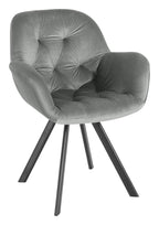 Elli Velvet Dining Armchair (Pack of 2), view 6