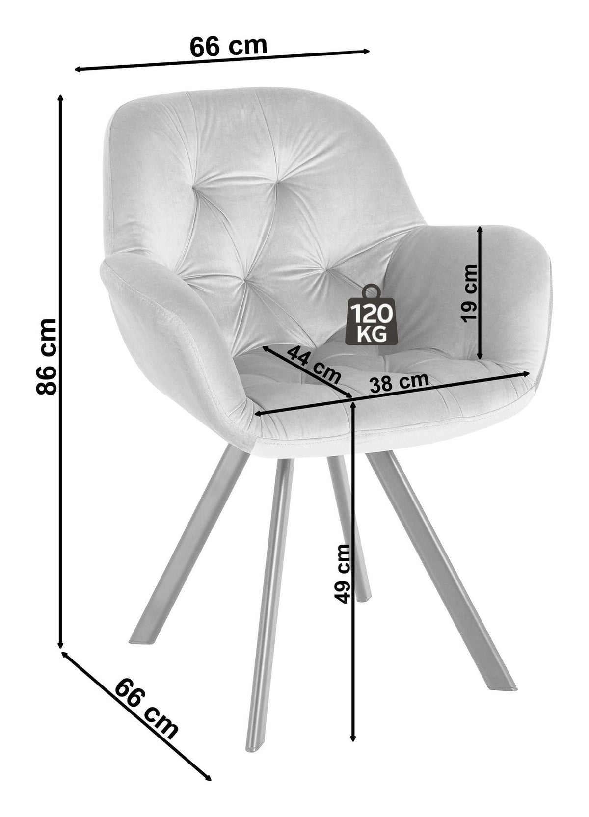 Elli Velvet Dining Armchair (Pack of 2), view 8