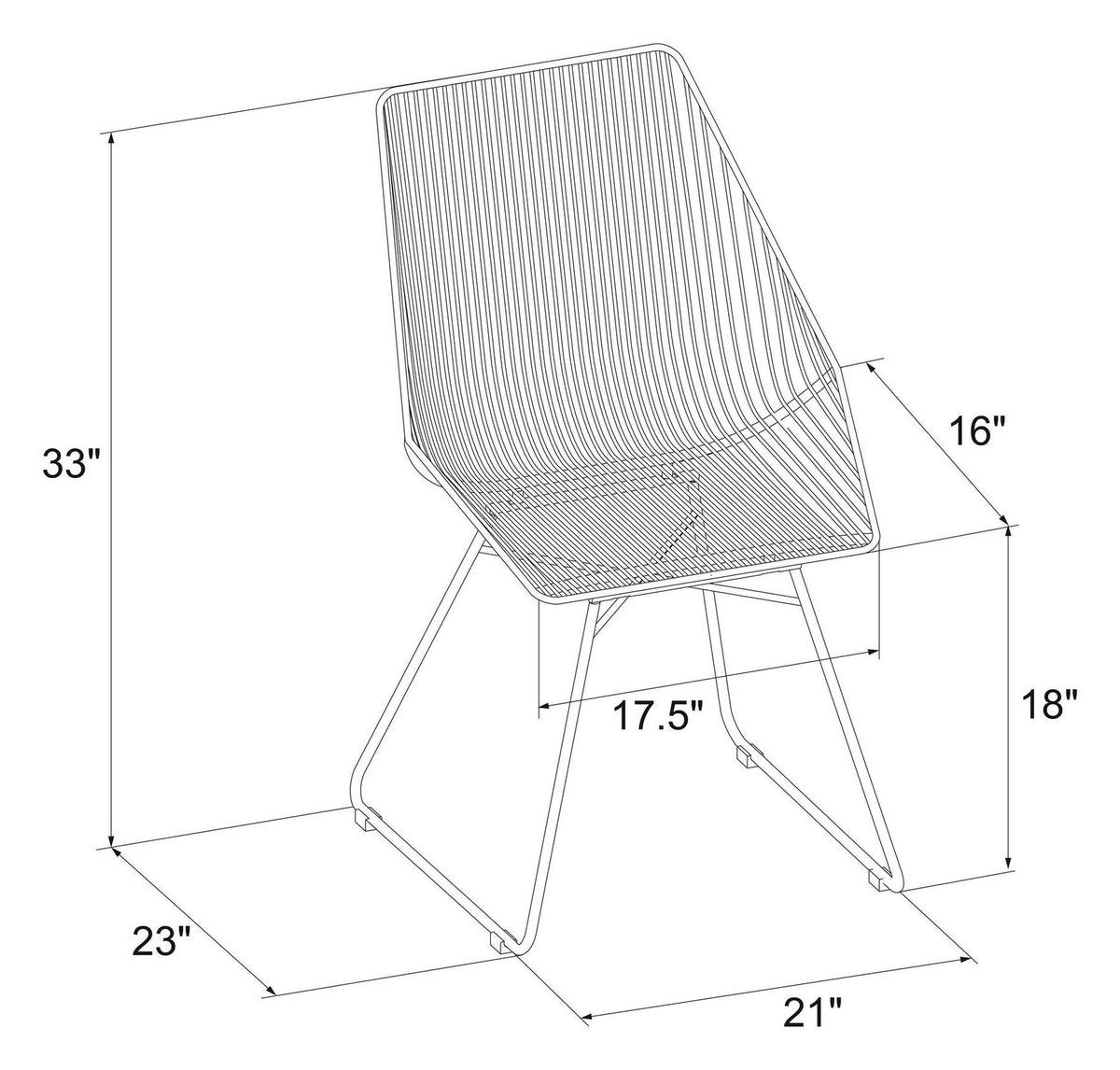 Ellis Accent Dining Chair Metal, view 5