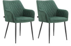 Elvira Dining Chair In Velvet (Pack Of 2)