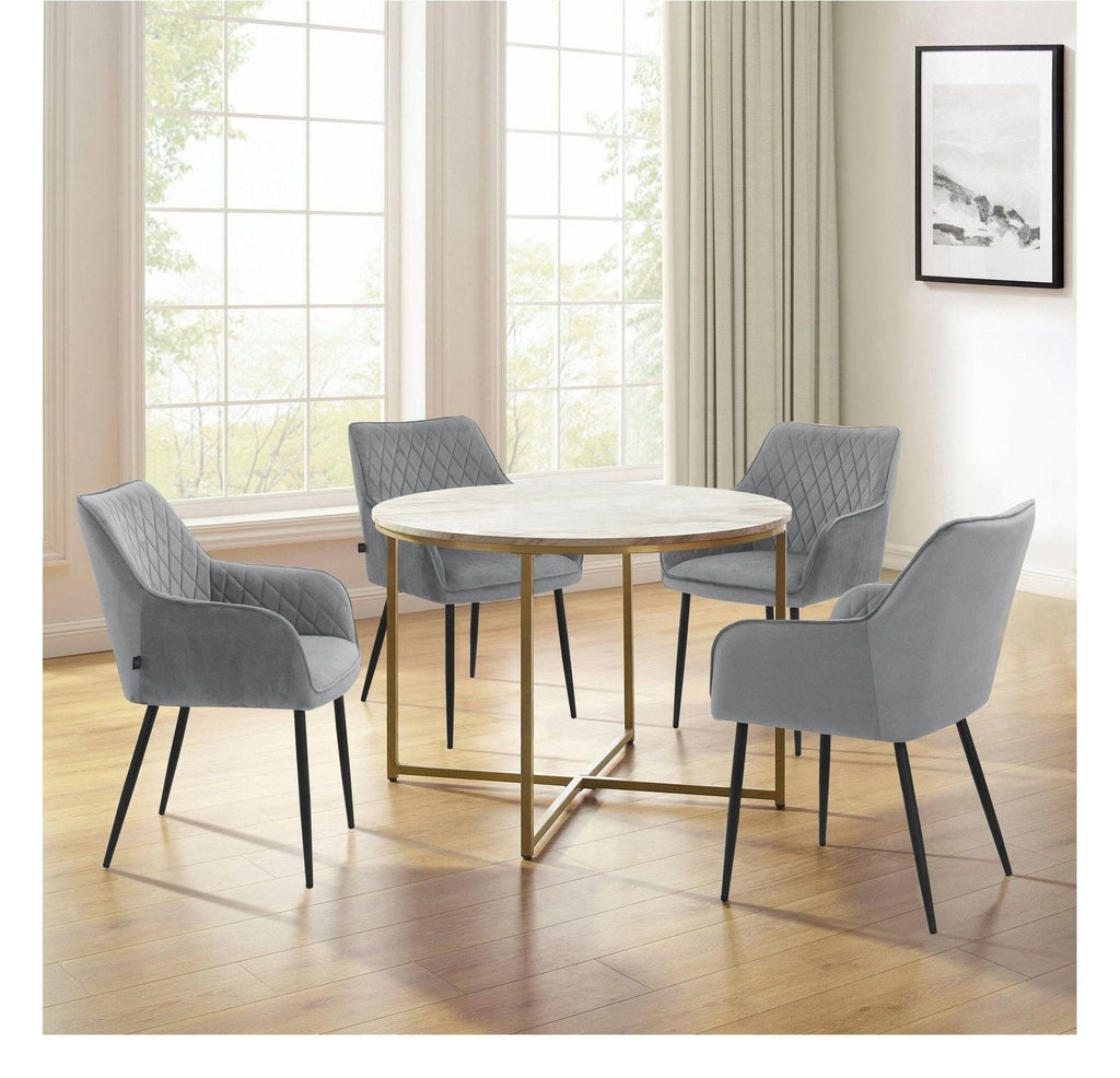 Elvira Dining Chair In Velvet (Pack Of 2), view 19