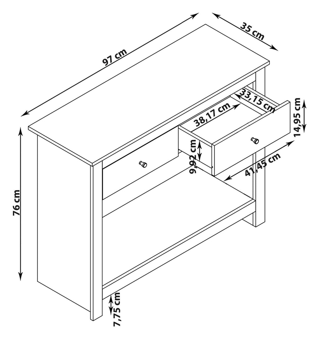 Emerald Console Table, view 2