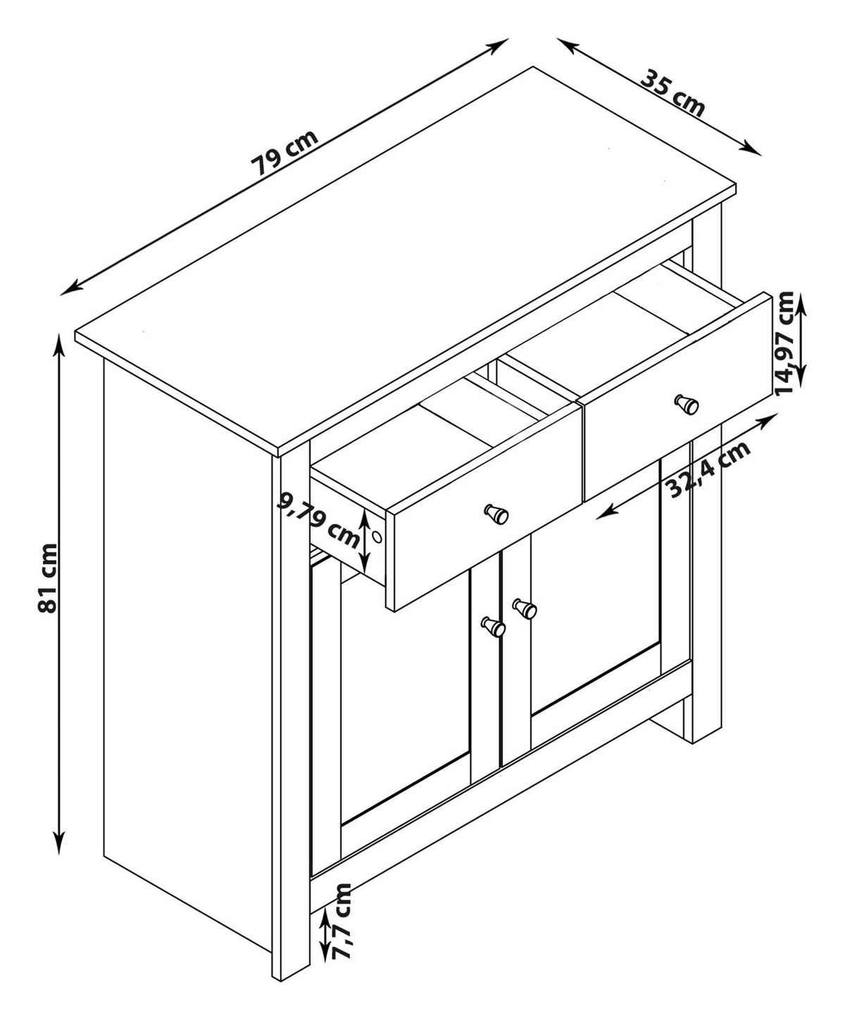 Emerald Sideboard, view 2