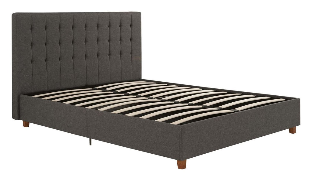 Emily Upholstered Linen Bed, view 12