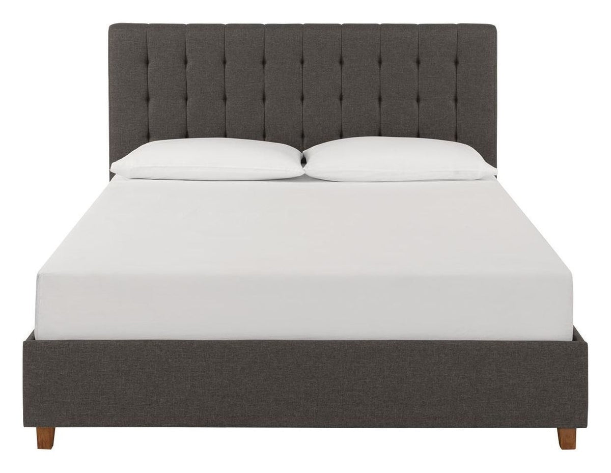 Emily Upholstered Linen Bed, view 4