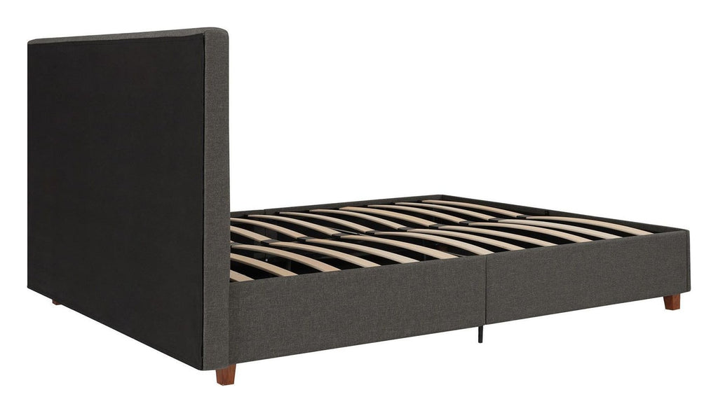 Emily Upholstered Linen Bed, view 7
