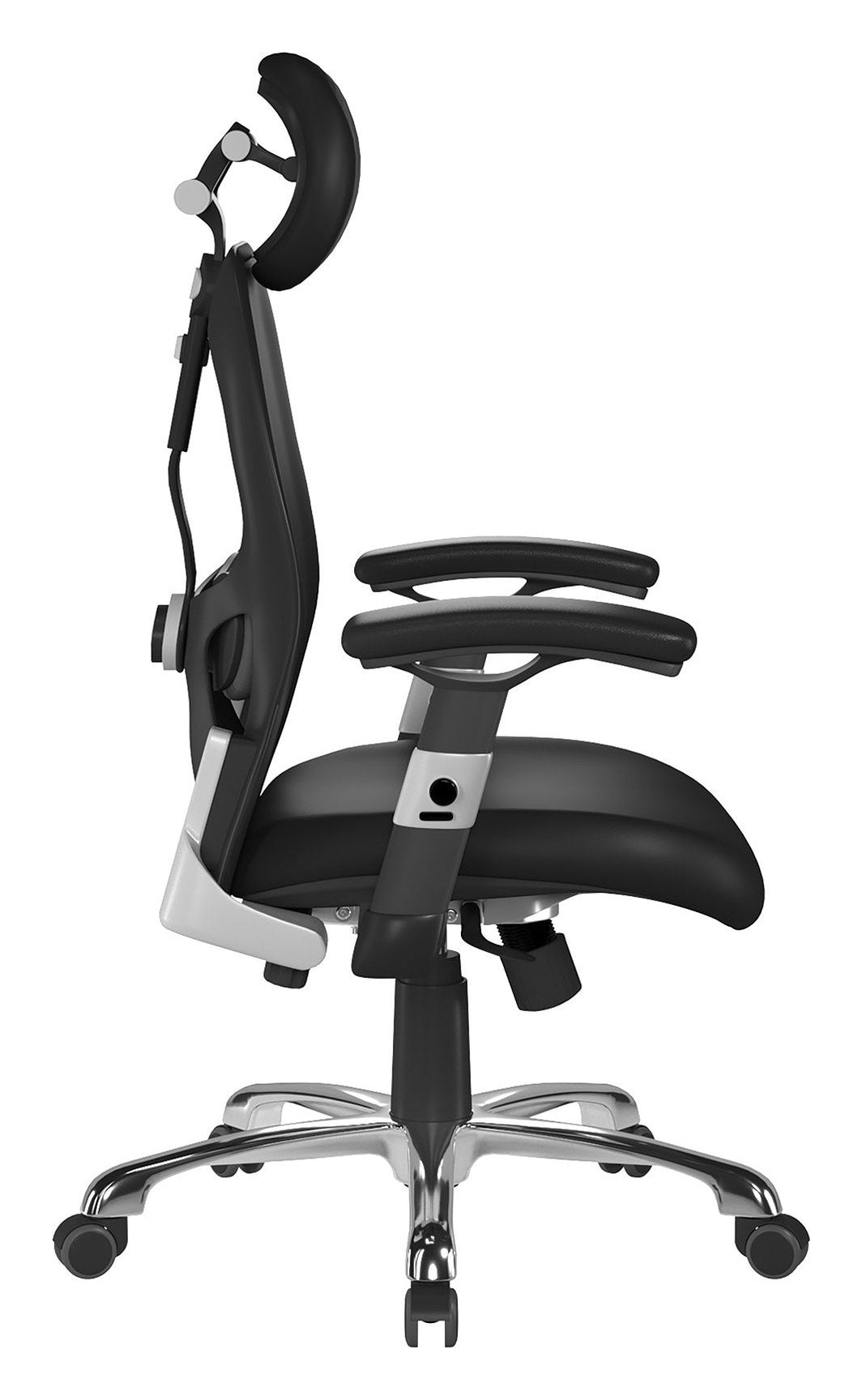 Ergo 24 Hour PU Executive Chair in black back, black back seat, view 2