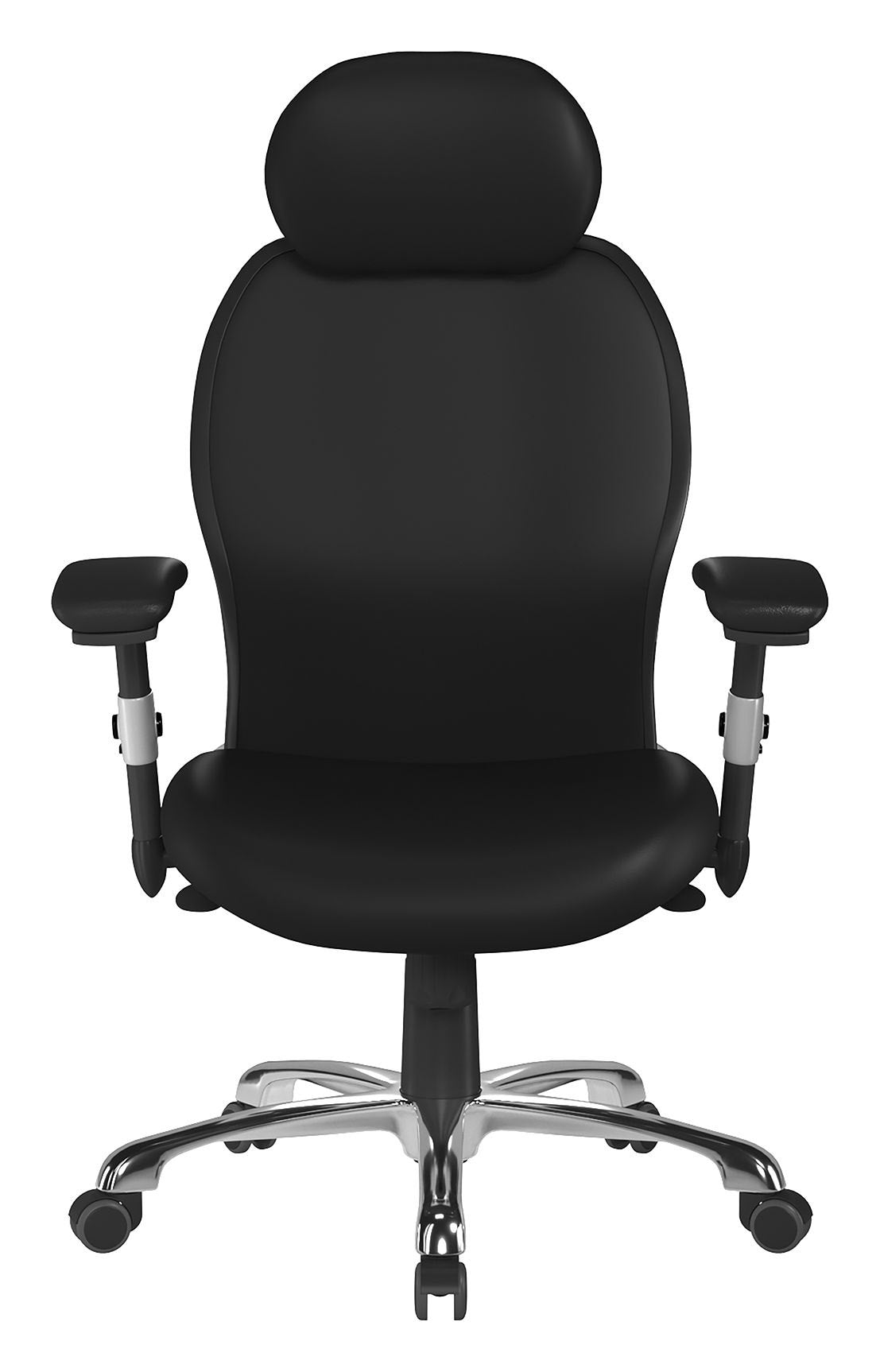 Ergo 24 Hour PU Executive Chair in black back, black back seat, view 3