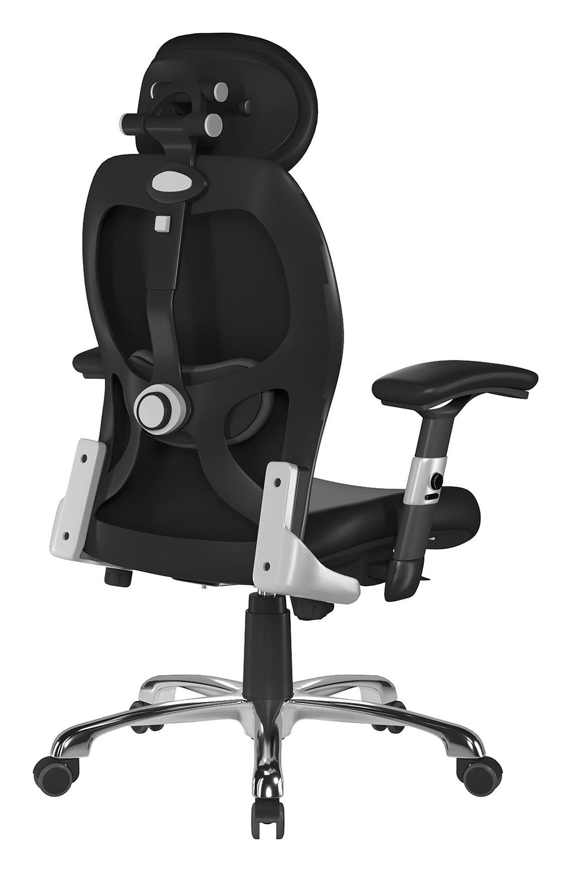 Ergo 24 Hour PU Executive Chair in black back, black back seat, view 4