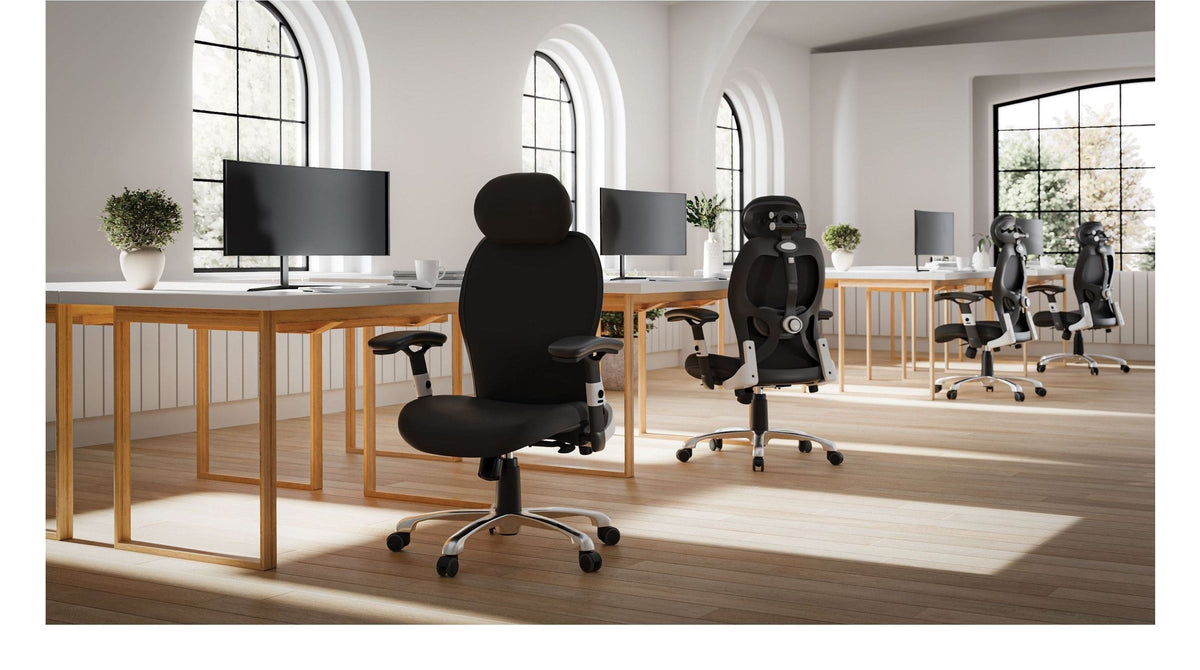 Ergo 24 Hour PU Executive Chair in black back, black back seat, view 5