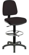Ergo Blaster Draughtsman Chair in black, standard foot ring