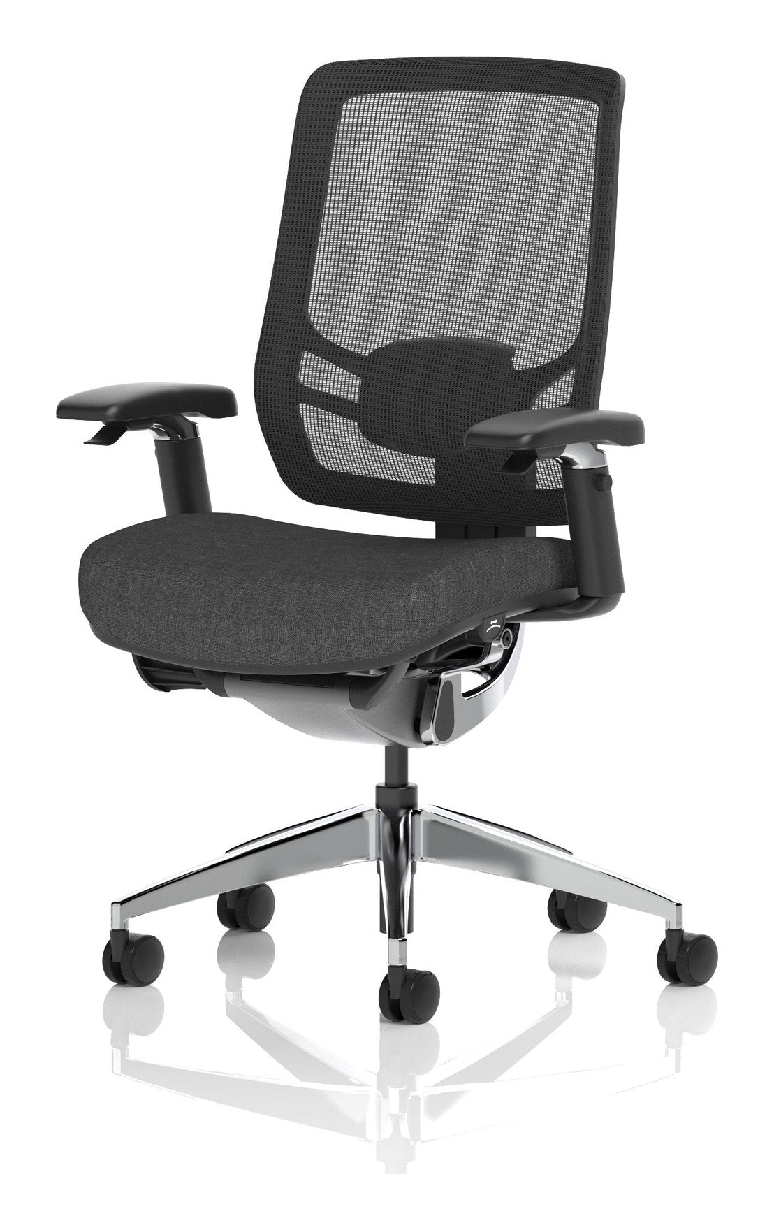 Ergo Click Fabric Seat Ergonomic Posture Chair, no headrest, another view 2
