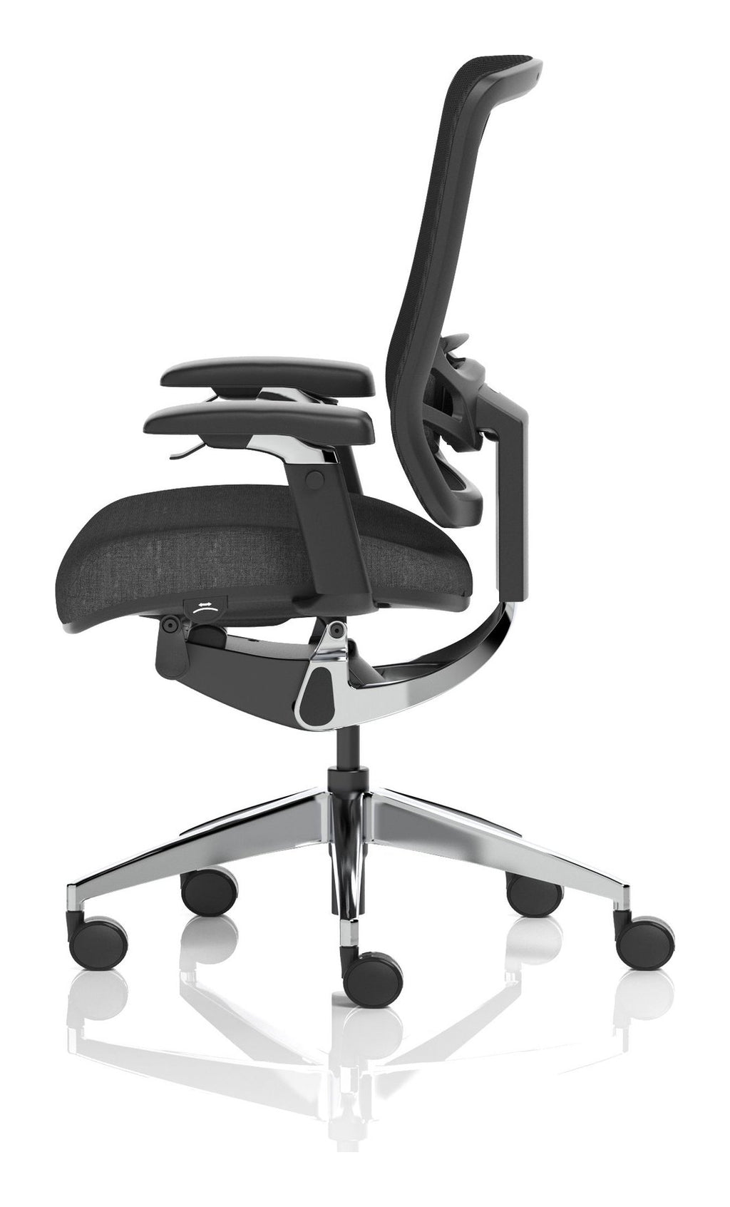 Ergo Click Fabric Seat Ergonomic Posture Chair, no headrest, another view 3
