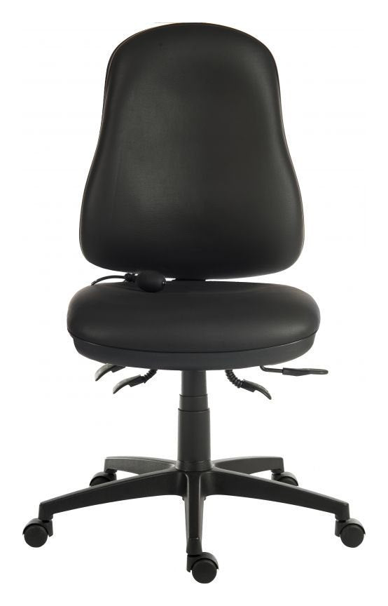Ergo Comfort Air PU Operator Chair in black, view 2