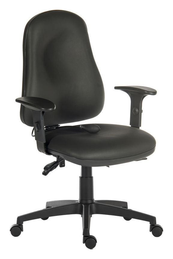 Ergo Comfort Air PU Operator Chair in black, view 3