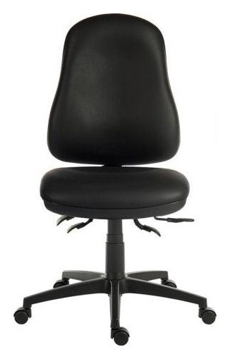Ergo Comfort PU Operator Chair in black, view 2
