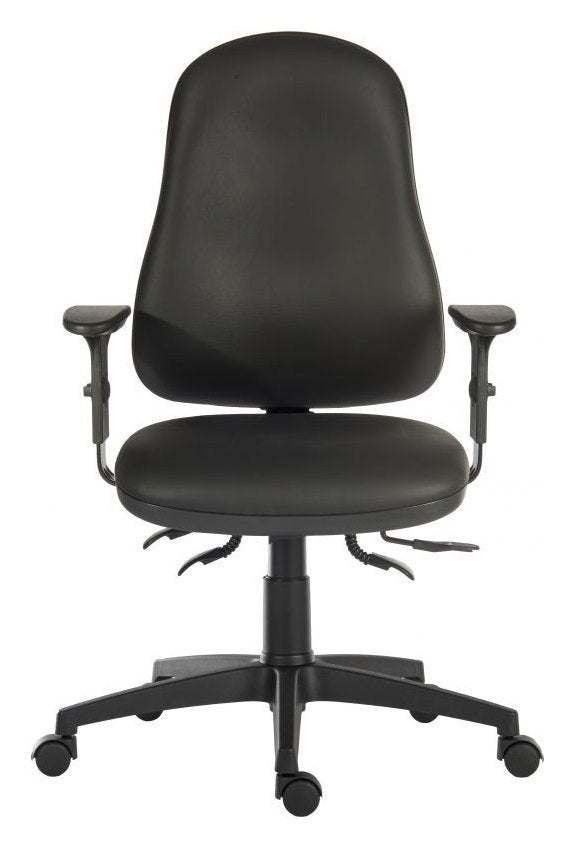 Ergo Comfort PU Operator Chair in black, view 4