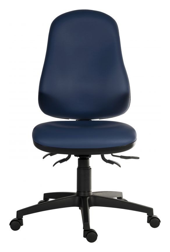 Ergo Comfort PU Operator Chair in blue, view 2