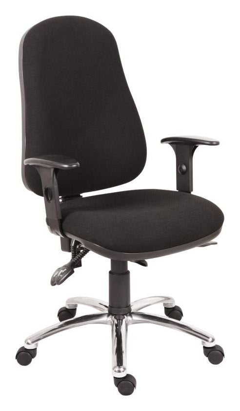 Ergo Comfort Steel Operator Chair in black, view 2