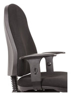 Ergo Comfort Steel Operator Chair in black, view 3