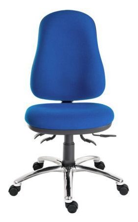 Ergo Comfort Steel Operator Chair in blue, view 2