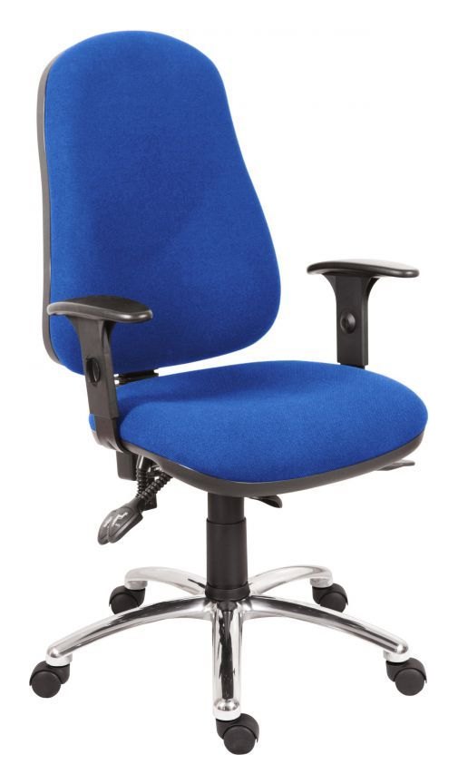 Ergo Comfort Steel Operator Chair in blue, view 3