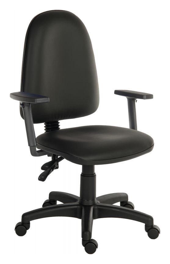 Ergo Twin PU Operator Chair in black, view 4