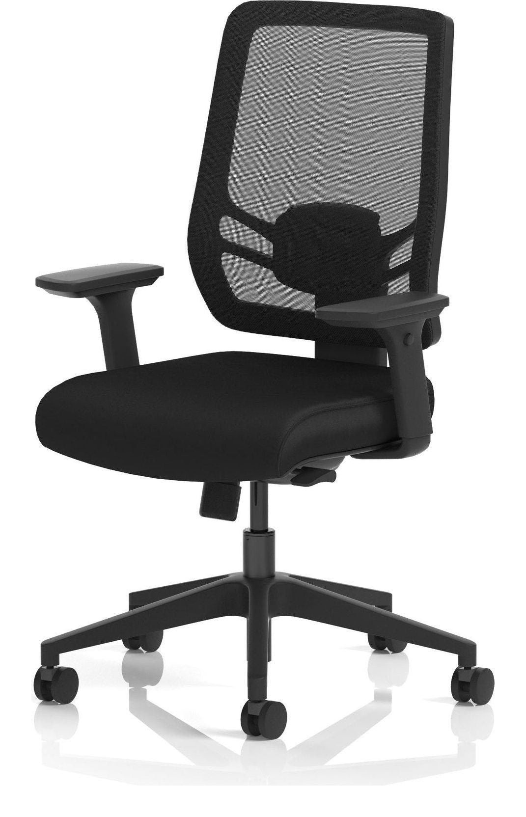Ergo Twist Fabric Seat Ergonomic Task Chair, no headrest, another view 2