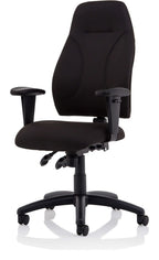 Esme High Back Task Operator Chair, black fabric, another view 2