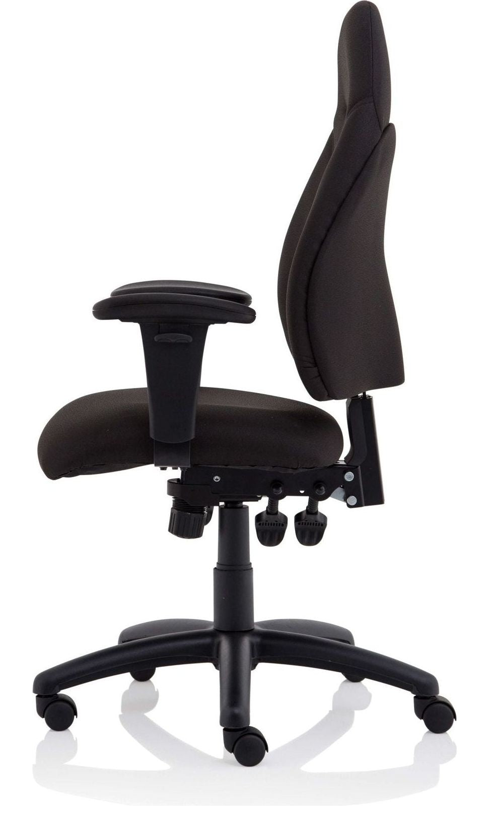 Esme High Back Task Operator Chair, black fabric, another view 3