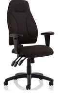 Esme High Back Task Operator Chair, black fabric