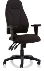 Esme High Back Task Operator Chair, black fabric