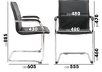 Essen Leather Stacking Visitor Chair dimensions