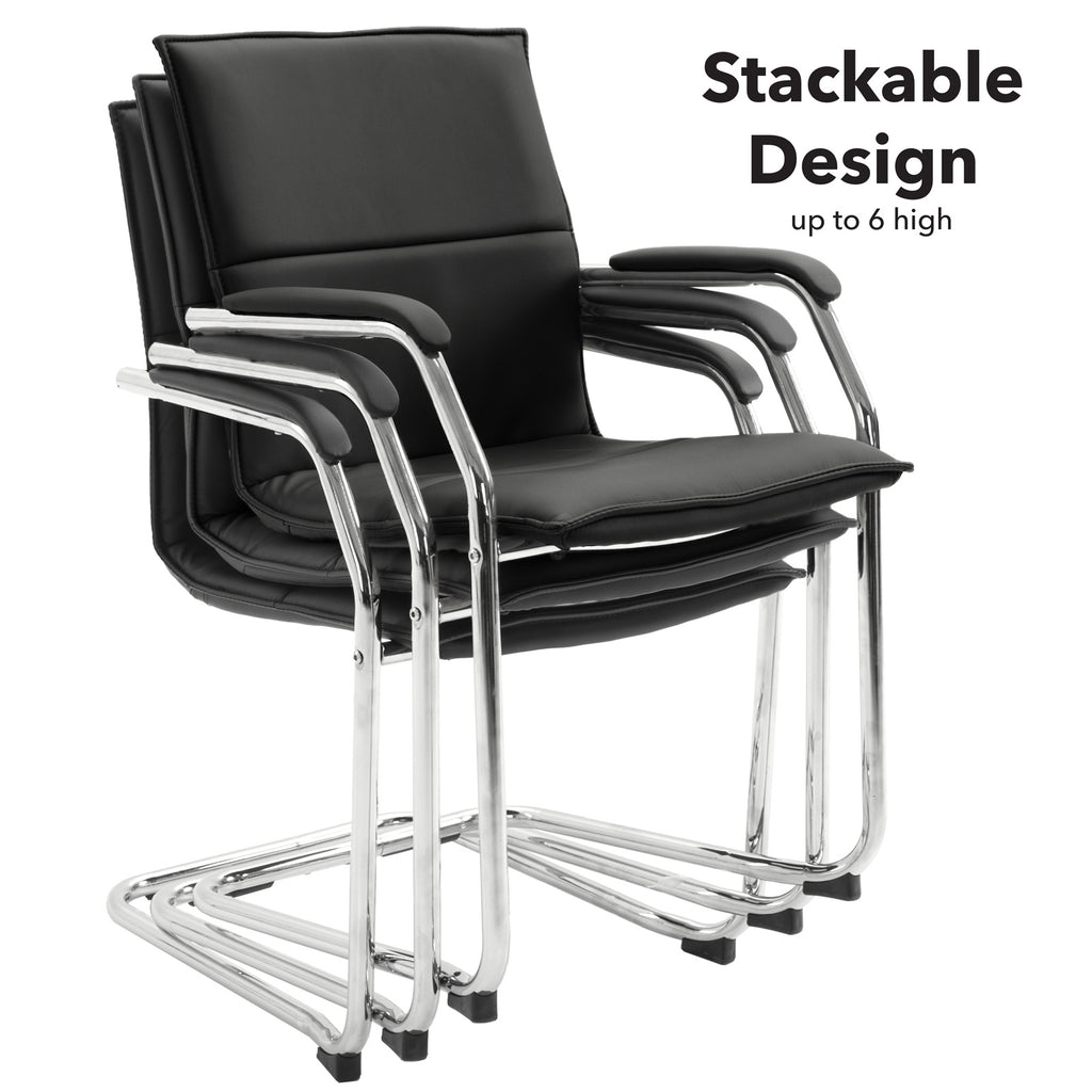 Essen Leather Stacking Visitor Chair detail