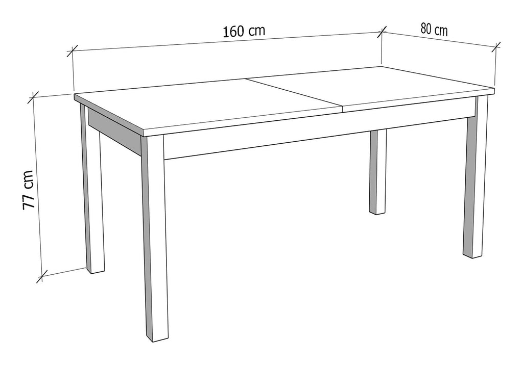 Essex Dining Table 160 X 80cm, view 7