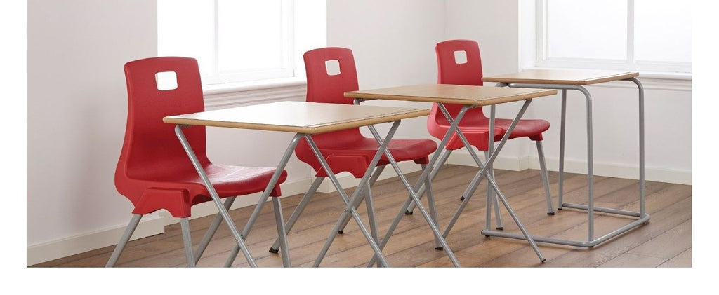 Exam Desk Pack of 24 with Trolley, view 3