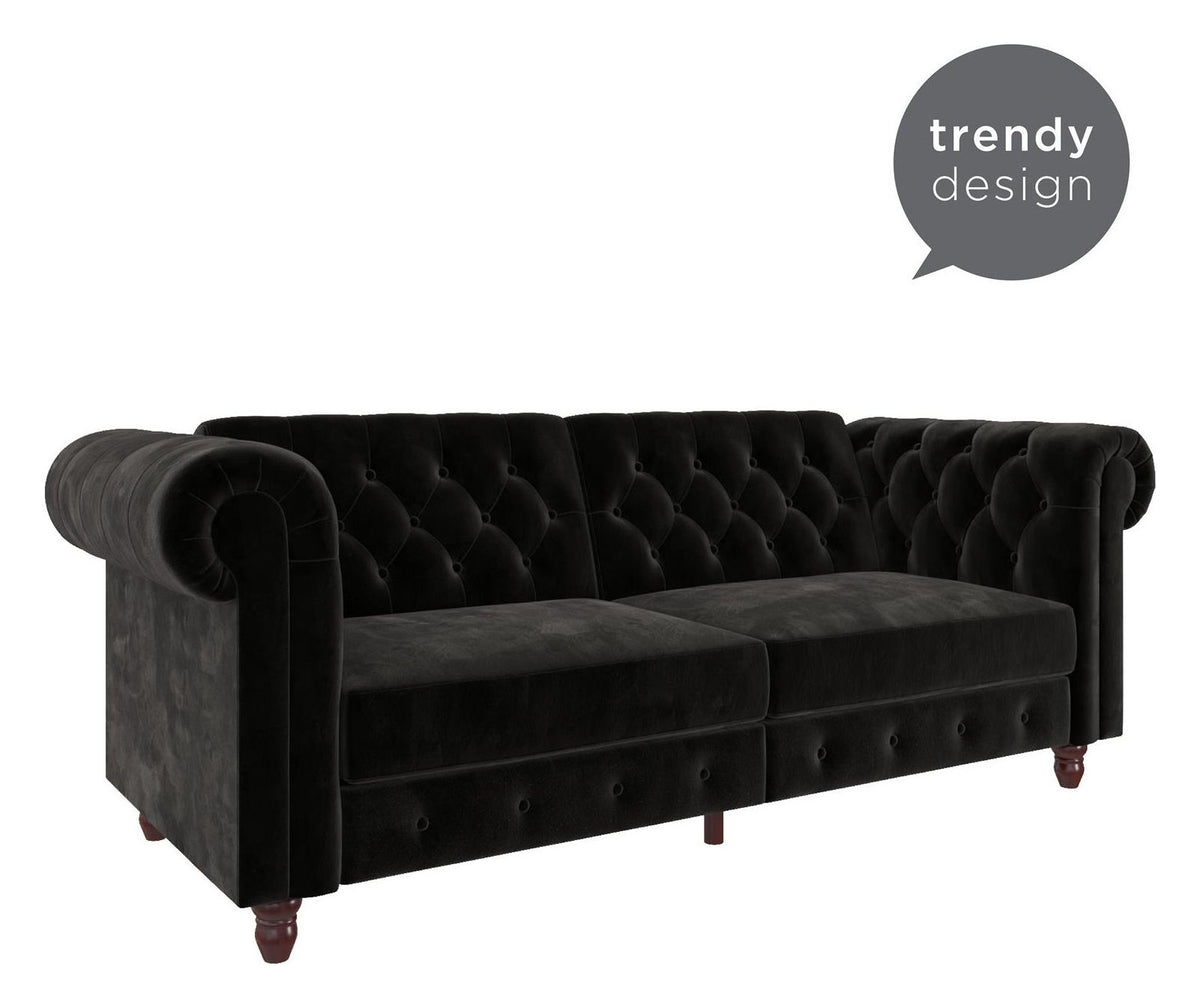 Felix Chesterfield Sofa Bed Velvet, view 7
