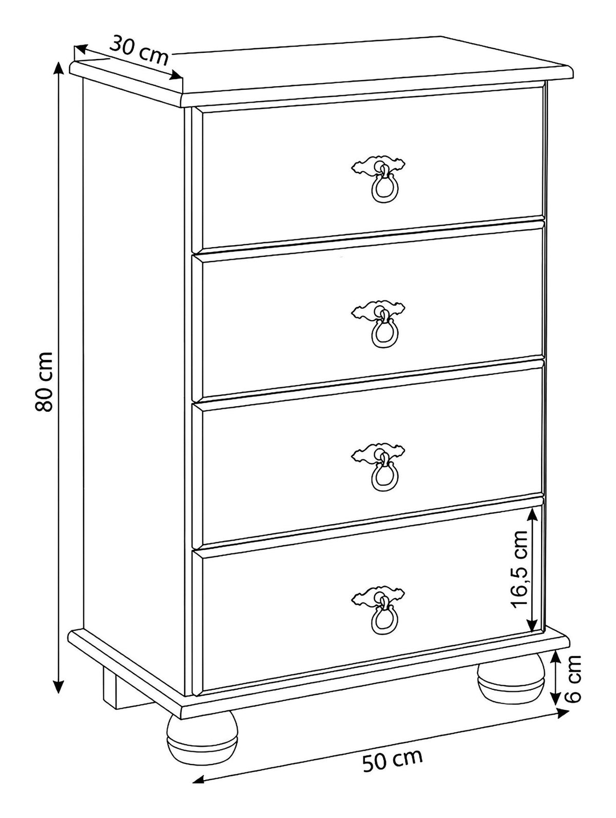 Finca Chest 4 Drawer, view 19