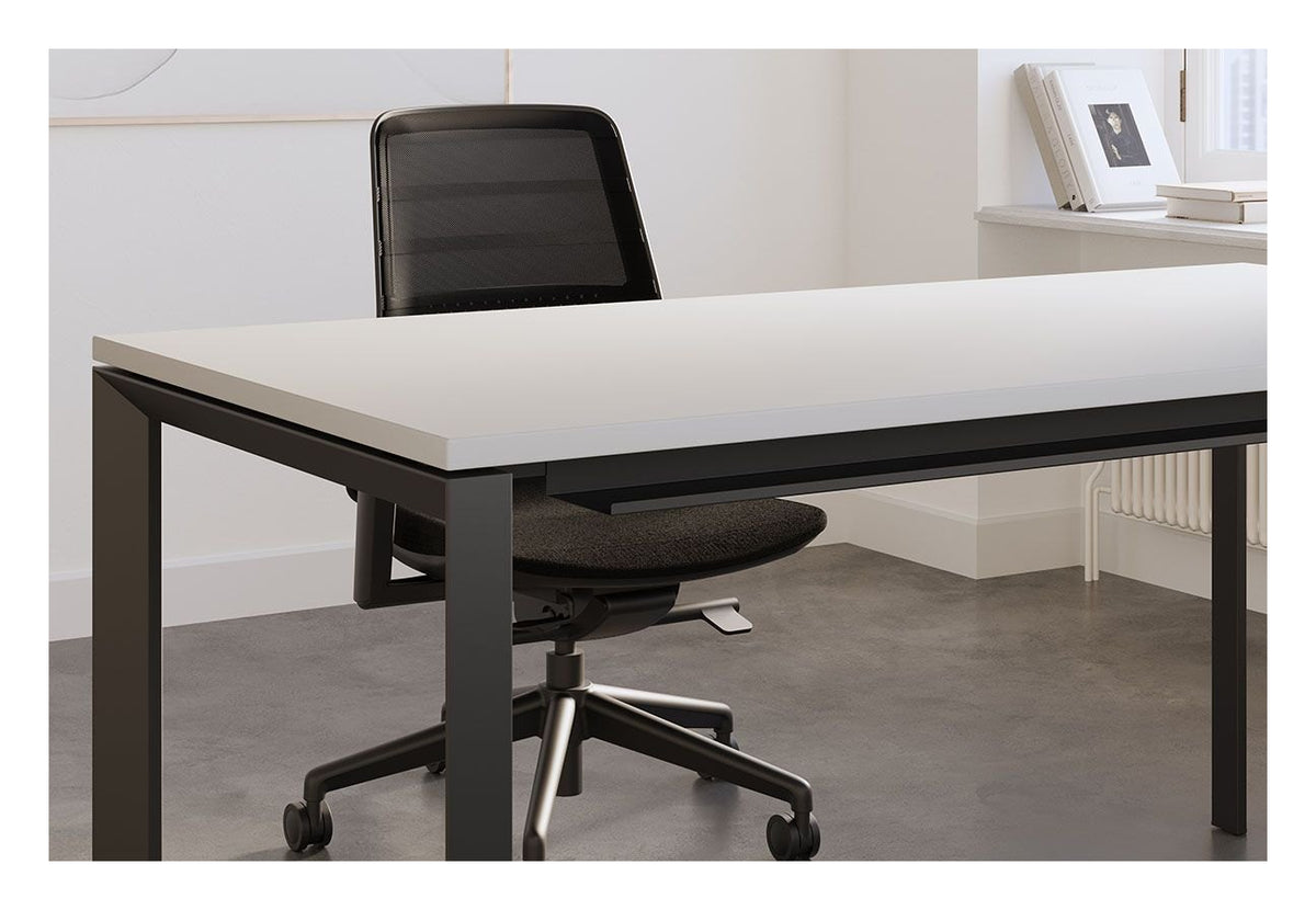 Apex Firmo 4 Person Bench Desk, in an office