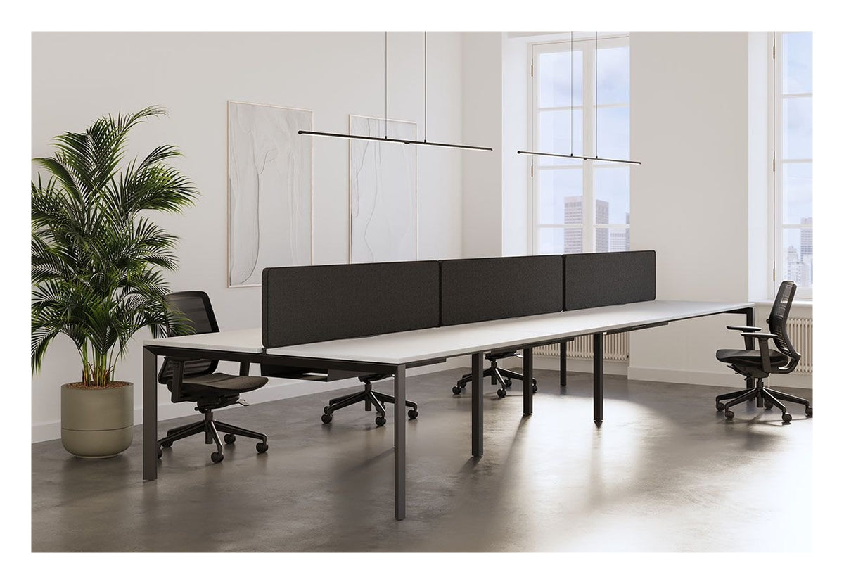 Apex Firmo 8 Person Bench Desk, in an office