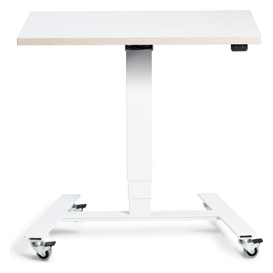 Apex Flex Mobile Height Adjustable Desk, in an office
