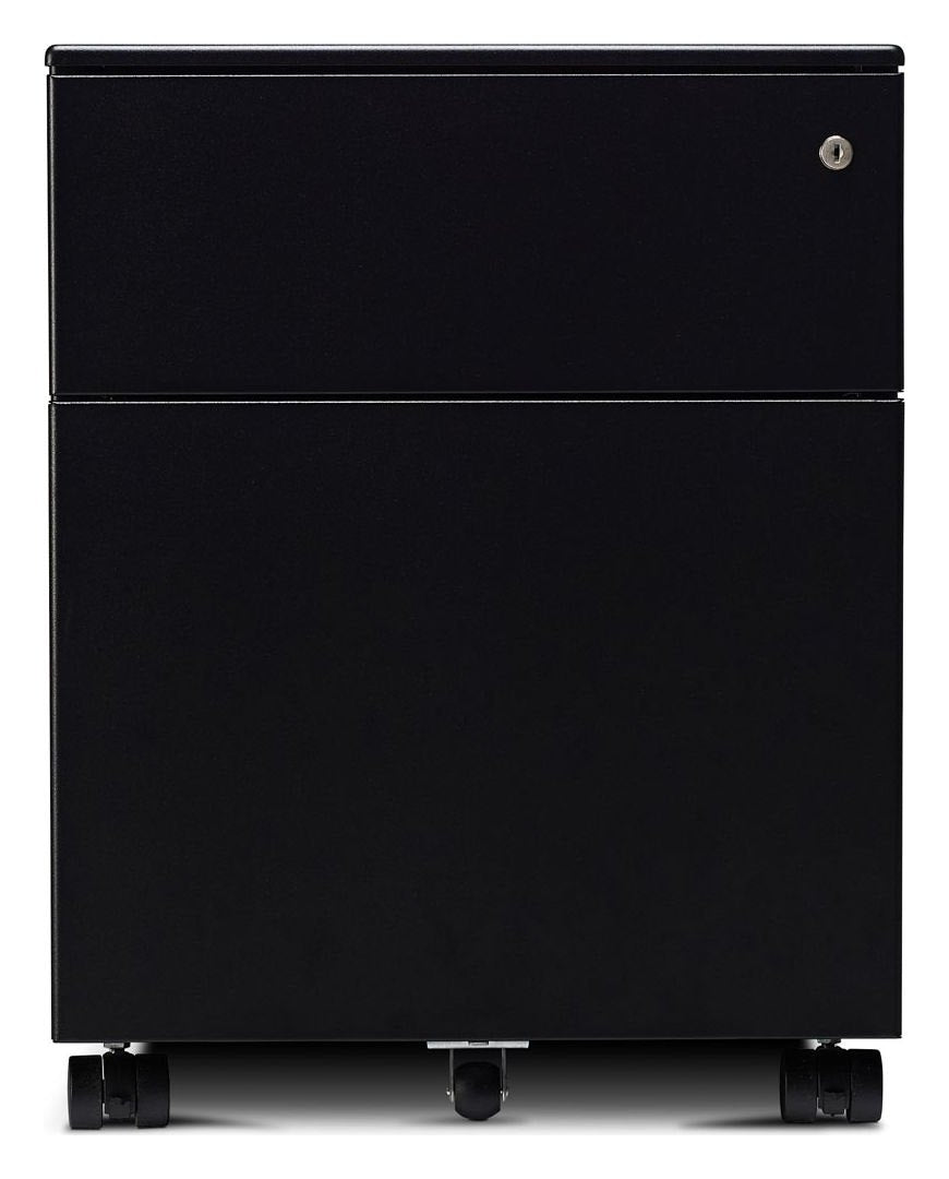 Apex Form Steel Pedestal, 2 drawer, black