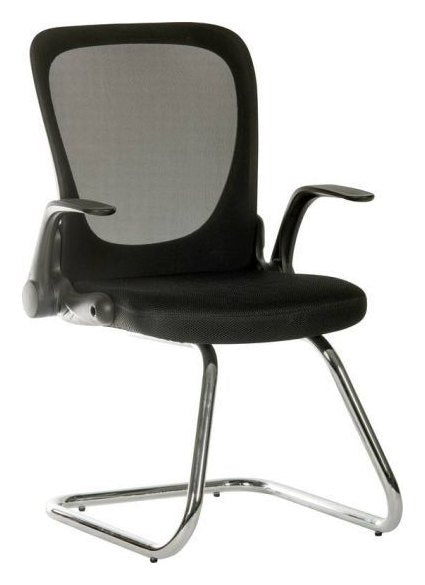 Flip Mesh Visitor Chair in black