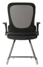 Flip Mesh Visitor Chair in black, view 2