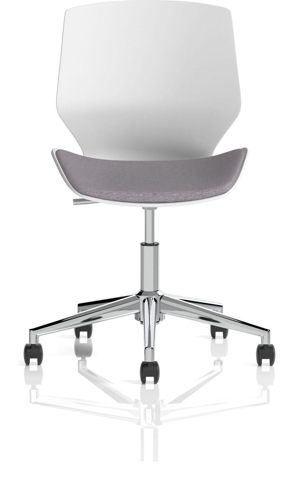 Florence 5 Star Base White Frame Fabric Visitor Chair, , another view 1