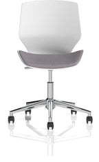 Florence 5 Star Base White Frame Fabric Visitor Chair, , another view 1