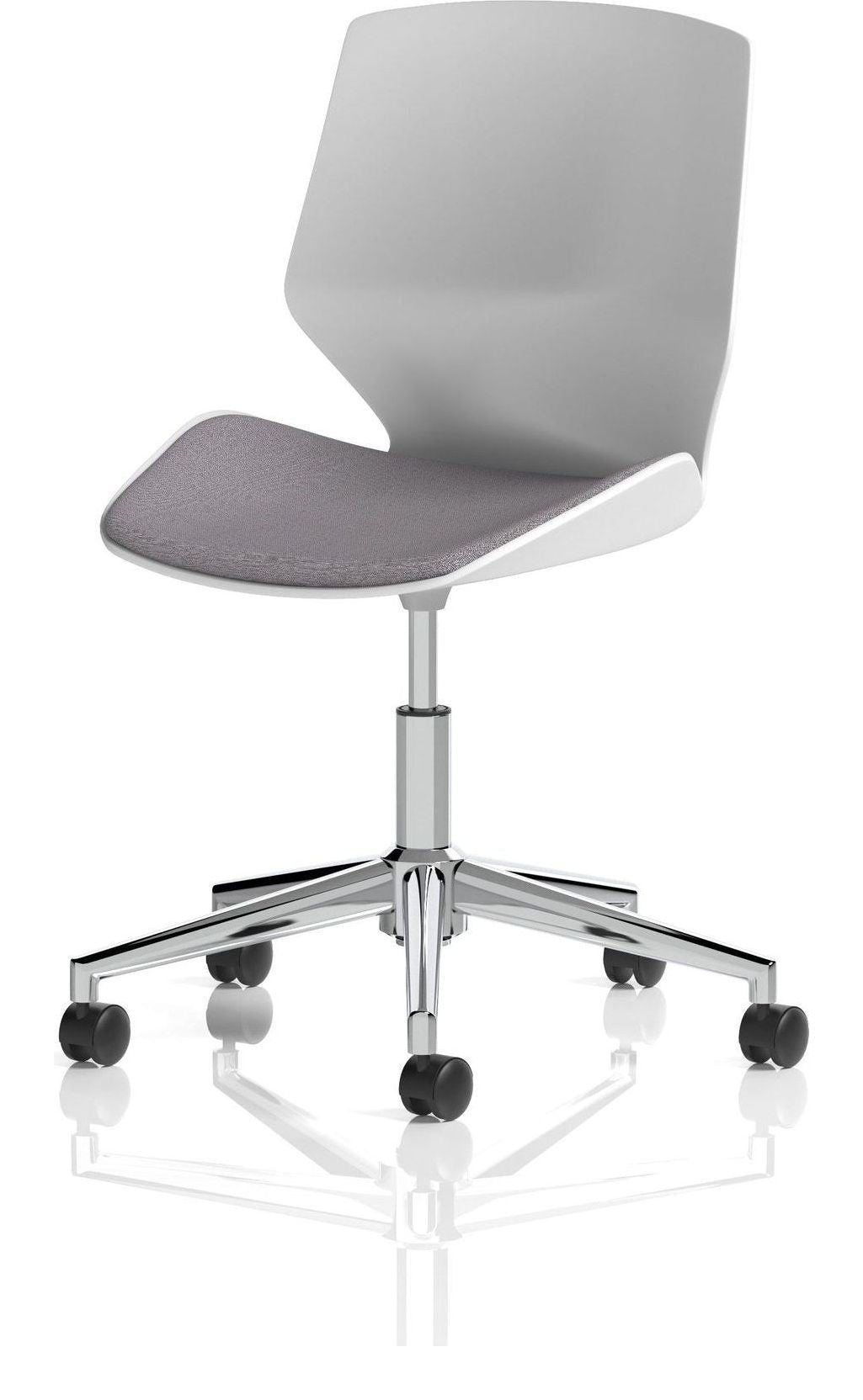 Florence 5 Star Base White Frame Fabric Visitor Chair, , another view 2