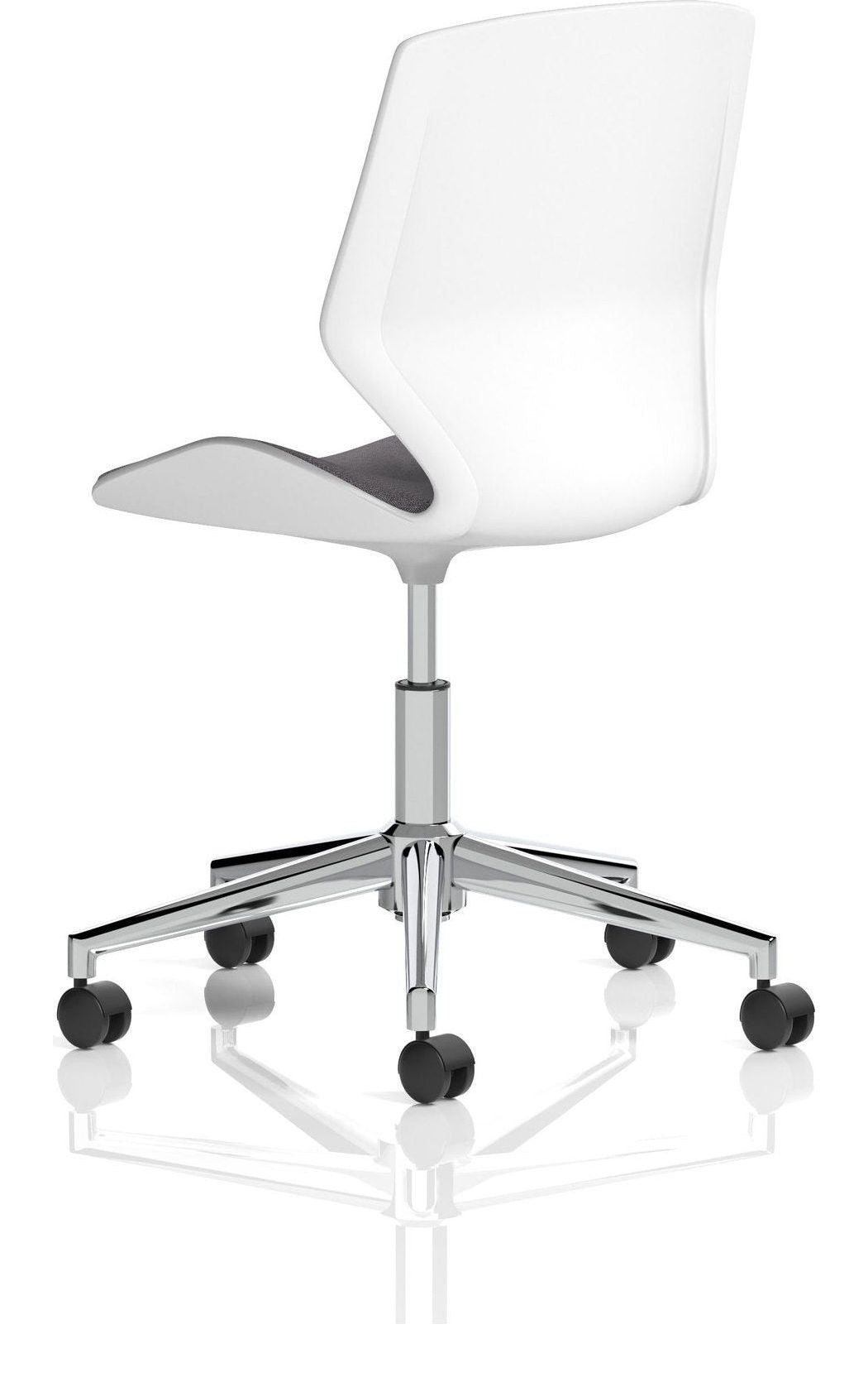 Florence 5 Star Base White Frame Fabric Visitor Chair, , another view 4