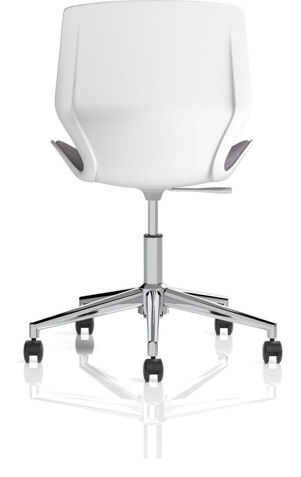 Florence 5 Star Base White Frame Fabric Visitor Chair, , another view 5