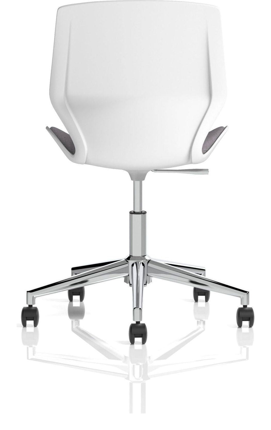 Florence 5 Star Base White Frame Fabric Visitor Chair, , another view 5